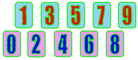 Set of colorful math numbers for children learning to count vector EPS10