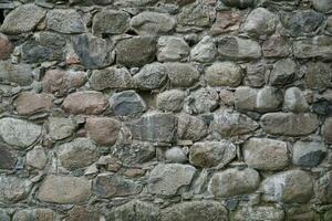 Wall Made with Round Stones photo