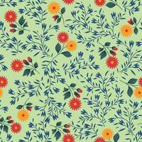 Beautiful floral pattern background in flat design vector