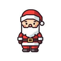 Simple cartoon pixel art Christmas Santa high quality ai generated image photo