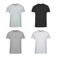 T-shirt Template Black, Grey, Light Grey and Grey Milan Colors photo