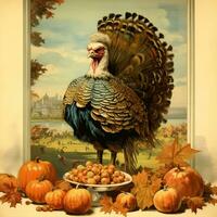 Thanksgiving poster high quality ai generated image photo