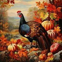 Happy Thanksgiving Background high quality ai generated image photo