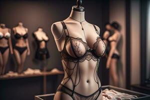 Sensual lingerie on a mannequin. ai generative photo