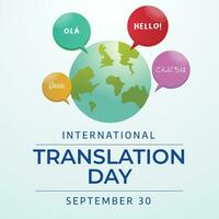 International Translation Day design template good for celebration usage. language vector illustration. flat design. vector eps 10.
