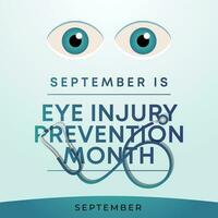 Eye Injury Prevention Month design template good for celebration usage. eye injury vector illustration. eye vector illustration. vector eps 10.