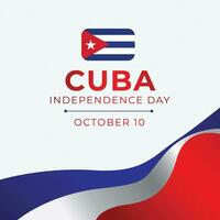 Cuba Independence Day vector design template good for celebration usage. cuba flag vector illustration. flat design. vector eps 10.