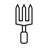 hand cultivator icon in line style vector