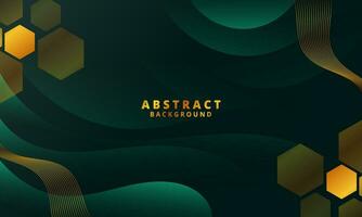 Abstract Gradient green luxury liquid Wave Background vector