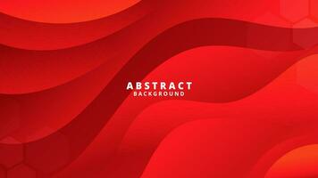 Abstract Gradient red orange liquid Wave Background vector