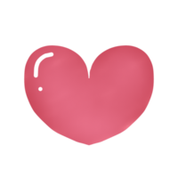 Red heart with gradient color png