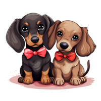 Valentine Couple of Dog AI Generated png