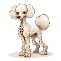 halloween skelett hund ai genererad png