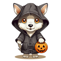 Halloween cane ai generato png