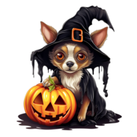 Halloween Dog AI Generated png