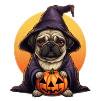 Halloween Dog AI Generated png