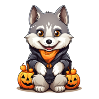 Halloween cane ai generato png