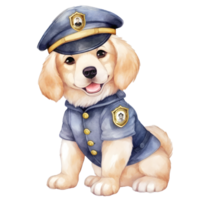 polis hund ClipArt png ai genererad