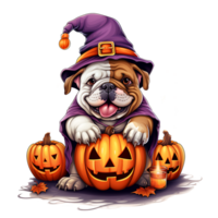 halloween hund ai genererad png