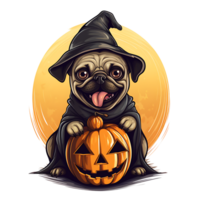 Halloween cane ai generato png