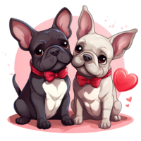 San Valentino coppia di cane ai generato png