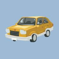 ilustración de vector de coche amarillo