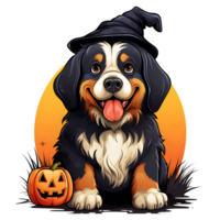 Halloween Dog AI Generated png