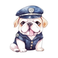 polis hund ClipArt png ai genererad