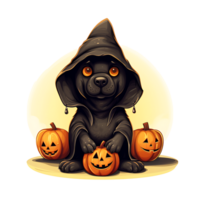 Halloween cane ai generato png