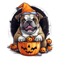 Halloween Dog AI Generated png