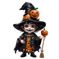 Kinder- Zeichen zum Halloween ai generativ png