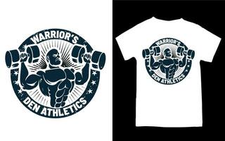 Gym T shirt design vector