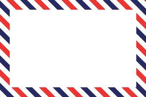 Vector grunge texture warning frame blue and red diagonal stripes.