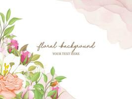 Floral Watercolor Wedding Banner Design vector