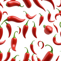 Red chili 3D illustration isolated. AI Generative png
