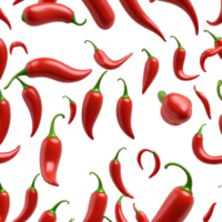 vermelho Pimenta 3d ilustração isolado. ai generativo png