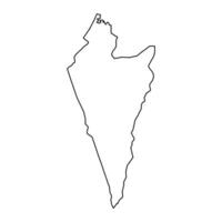 del Sur distrito mapa, administrativo división de Israel. vector