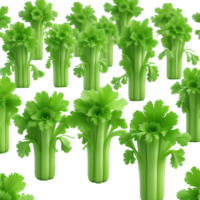 Green celery 3D illustration. AI Generative png