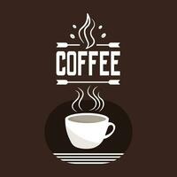 moderno plano café café icono logo vector ilustración