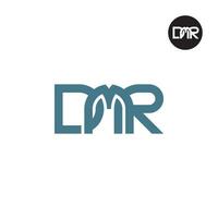 letra dmr monograma logo diseño vector