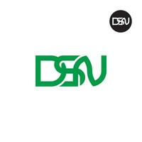 Letter DSN Monogram Logo Design vector