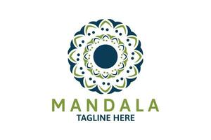 Mandala logo vector isolated on white background.