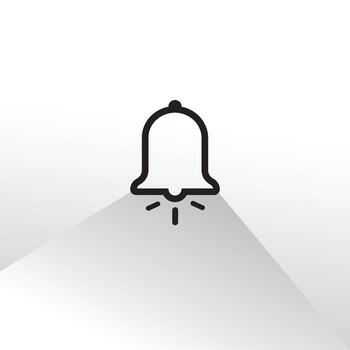 Bell alarm icon for computer websites and mobile apps. Line with editable stroke vector