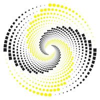 simple abstract yellow,black color dot and square pattern vector