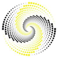 simple abstract yellow,black color dot and square pattern vector