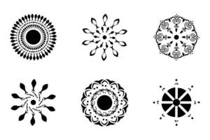 Mandala icon set vector isolated on white background. Mandala logo vector illustration.