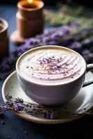 Spicy lavender latte photo