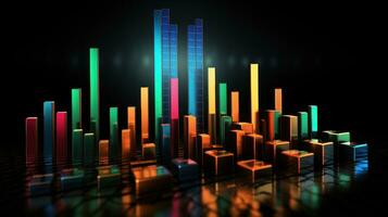 Financial growth  Graph showing upward trend in profits photo