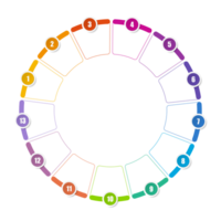 Infografik mit 13 Schritten, Prozess oder Optionen. png