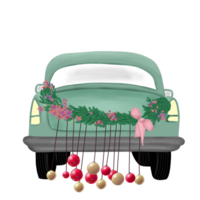 vintage wedding car illustration png